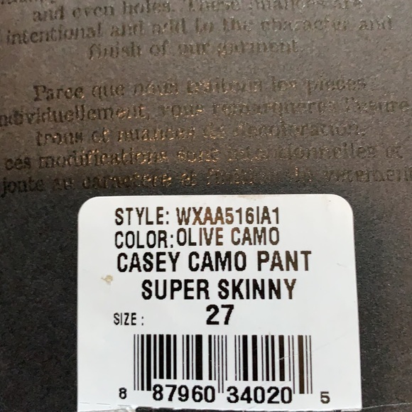 NWT- SOLD OUT! True Religion Casey Camouflage Jean - Picture 7 of 7